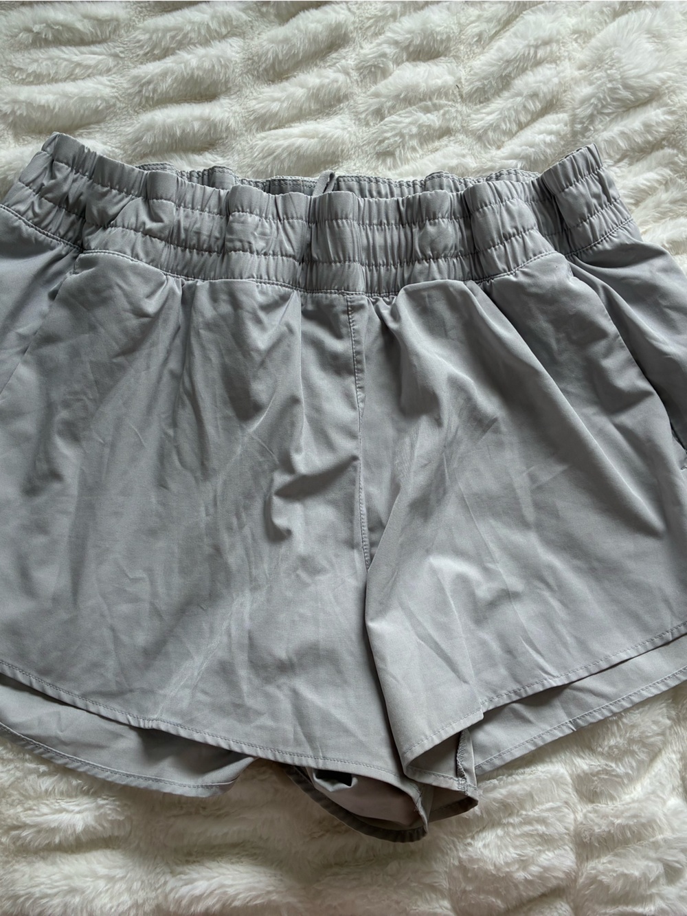 Avia Light Gray Athletic Shorts with Elastic Waist